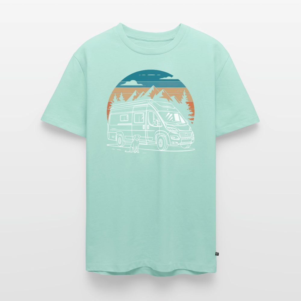 Vanlife mit Hund - Herren Camping T-Shirt - Mint