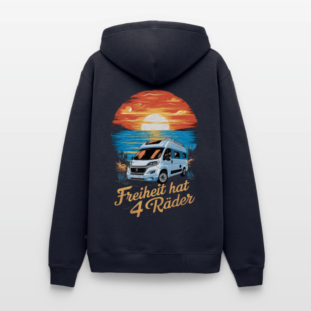 Freiheit hat 4 Räder - Herren Camping Hoodie - Vanlife - Navy