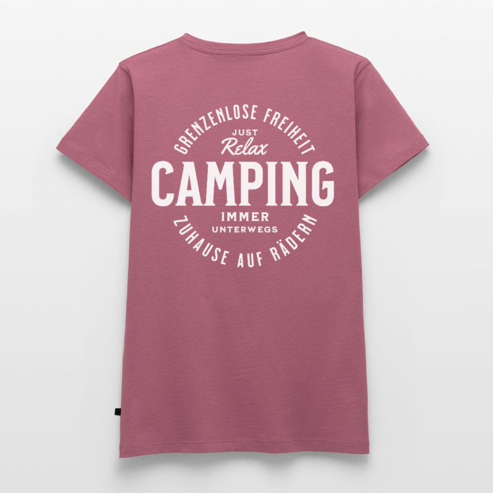 Grenzenlose Freiheit - Damen Camping T-Shirt - Mauve
