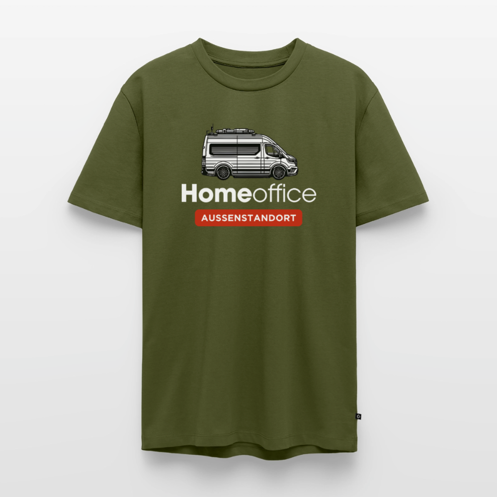 Vanlife Homeoffice - Herren Camping T-Shirt - Khaki