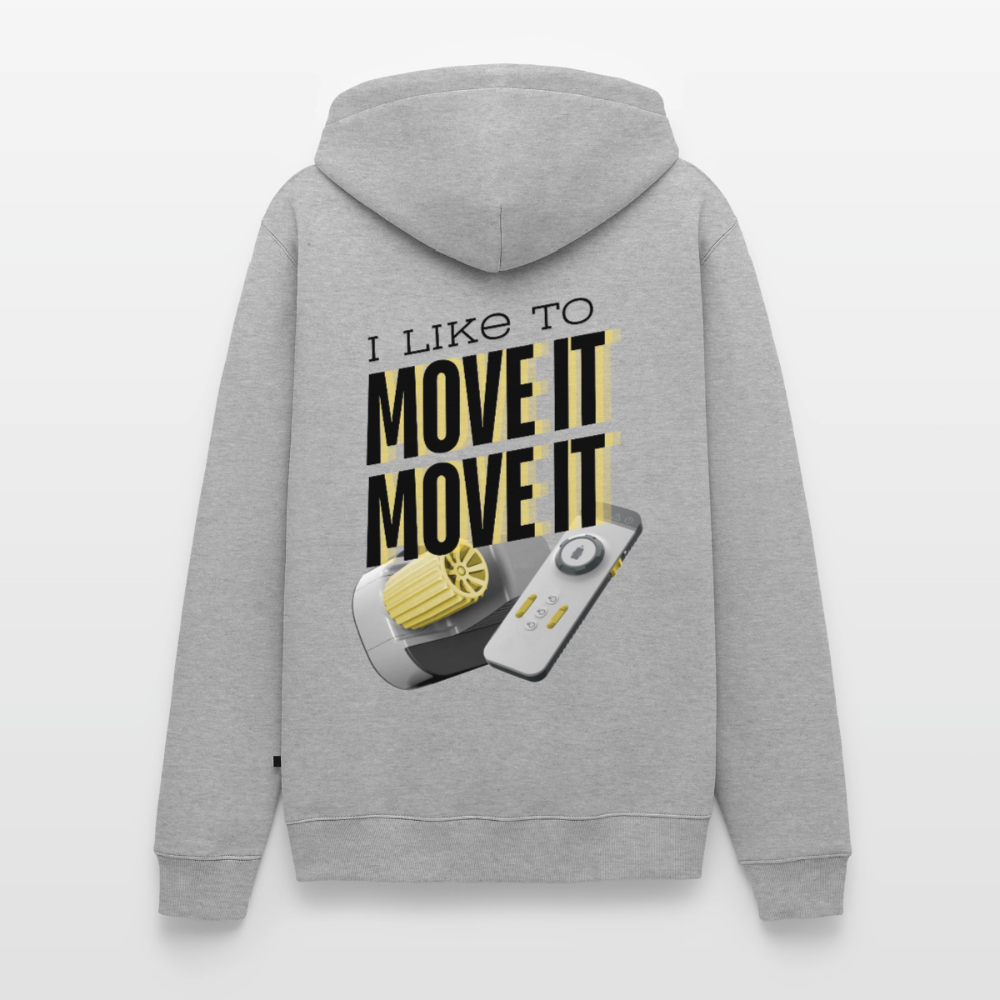I like to move it - Herren Camping Hoodie - Grau meliert