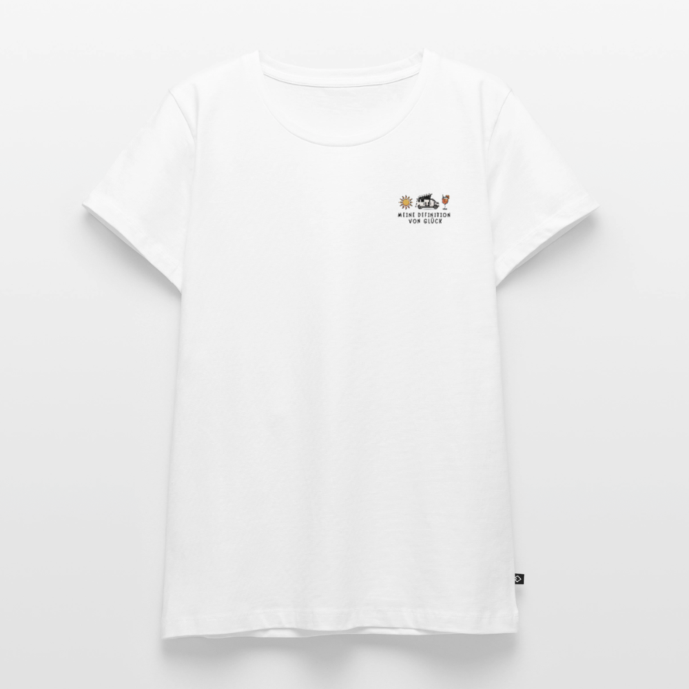 Definition von Glück - Damen Camping T-Shirt - Bulli - Weiß