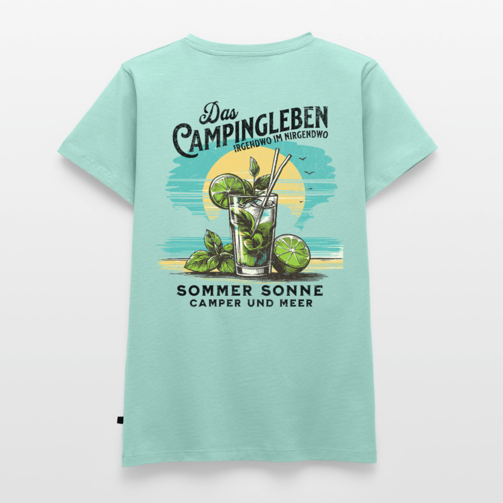 Das Campingleben - Damen Camping T-Shirt - Mint
