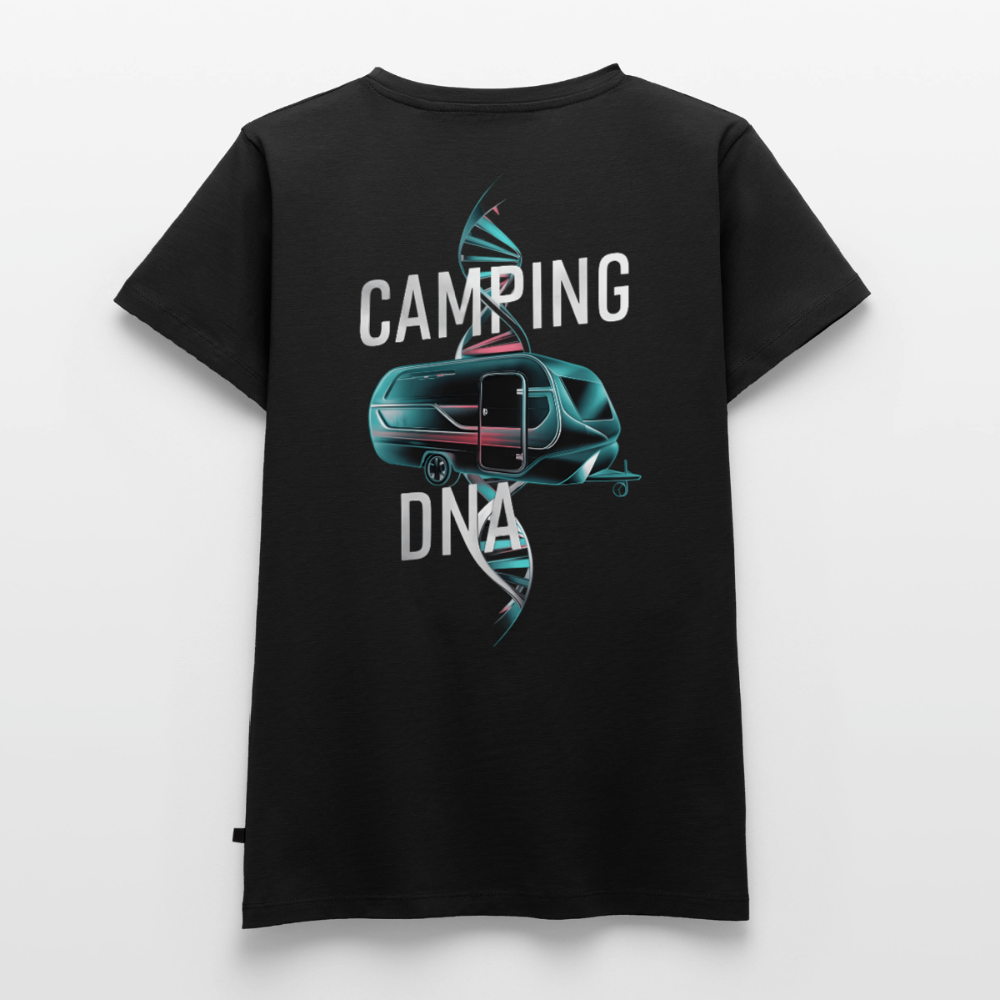 Wohnwagen DNA - Damen Camping T-Shirt - Schwarz