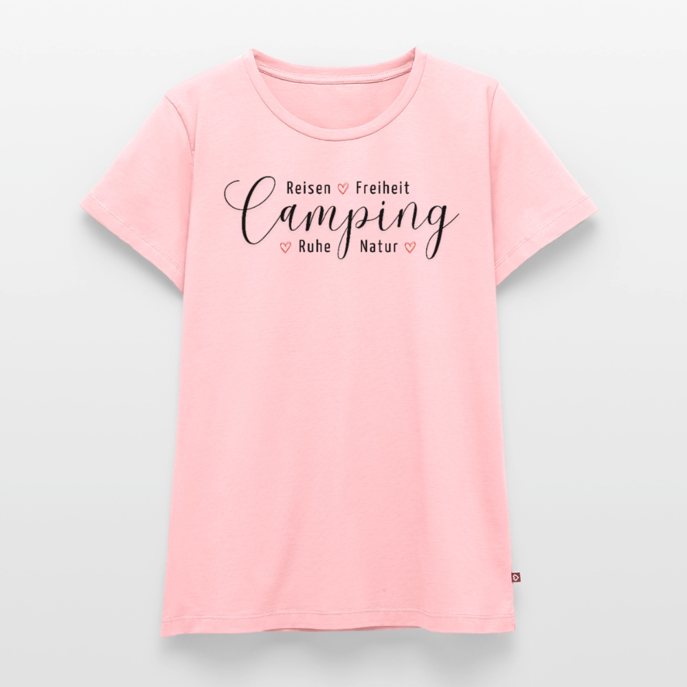 Camping Lifestyle Liebe - Damen Camping T-Shirt - Rosa
