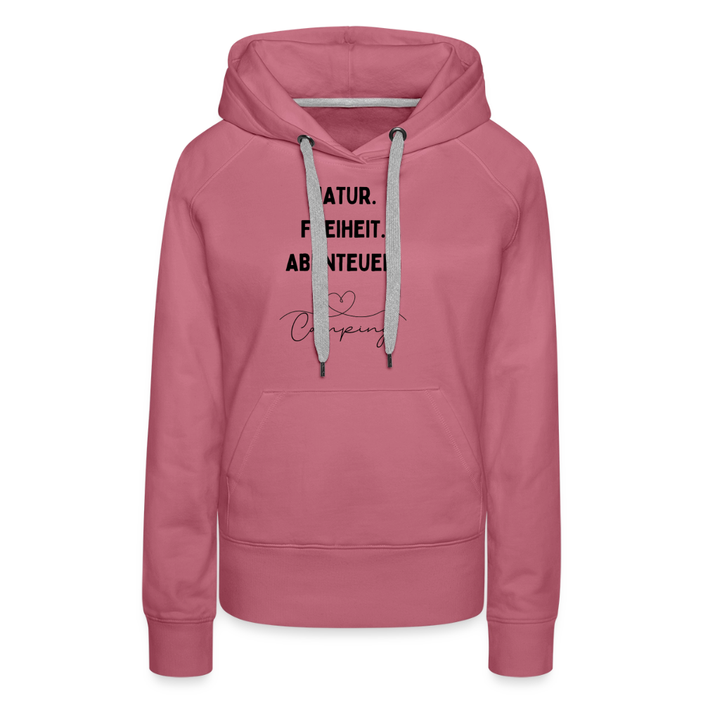 Natur Freiheit Abenteuer - Damen Camping Hoodie - Malve