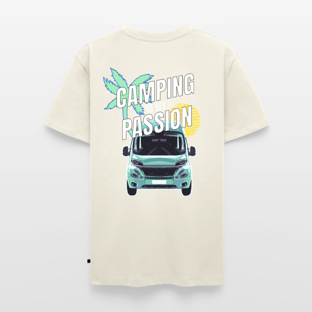 Camping Passion - Herren Camping T-Shirt - Naturweiß