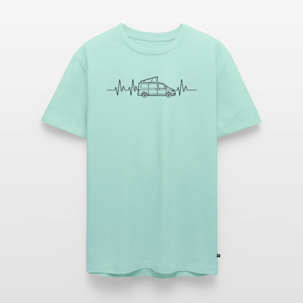 Herzschlag EKG Bulli - Herren Camping T-Shirt - Mint