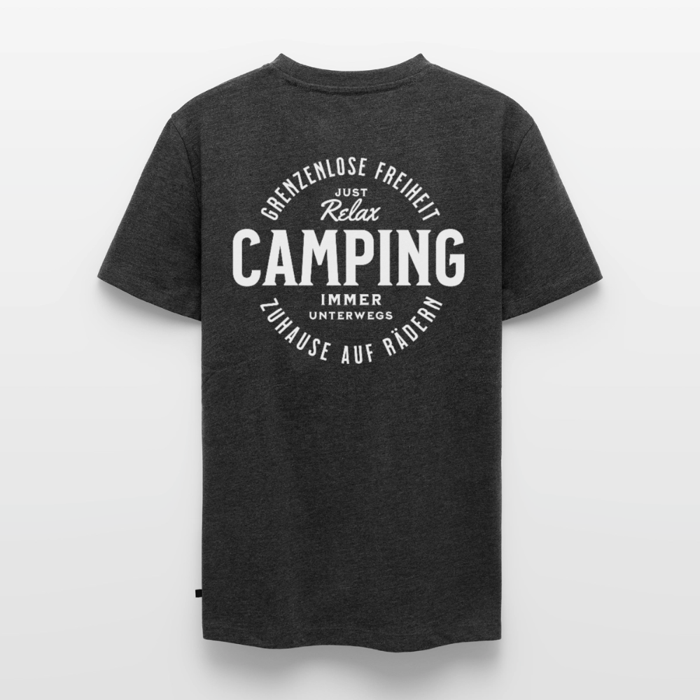 Grenzenlose Freiheit - Herren Camping T-Shirt - Anthrazit meliert
