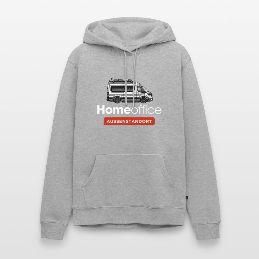 Vanlife Homeoffice - Herren Camping Hoodie - Grau meliert