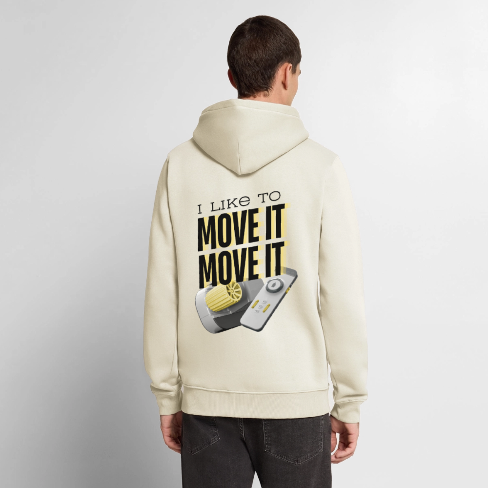 I like to move it - Herren Camping Hoodie - Naturweiß