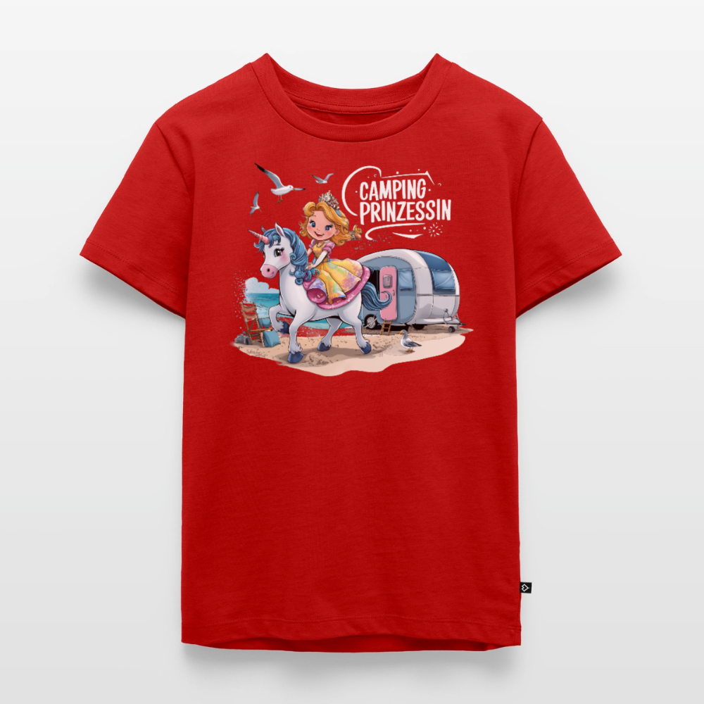 Camping Prinzessin - Kinder Camping T-Shirt - Rot