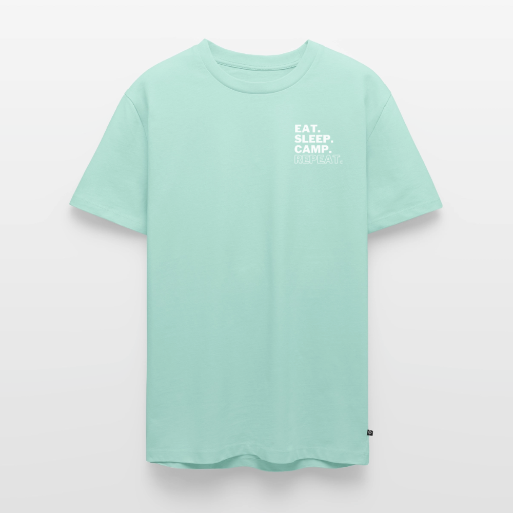 Eat Sleep Camp Repeat - Herren Camping T-Shirt - Mint