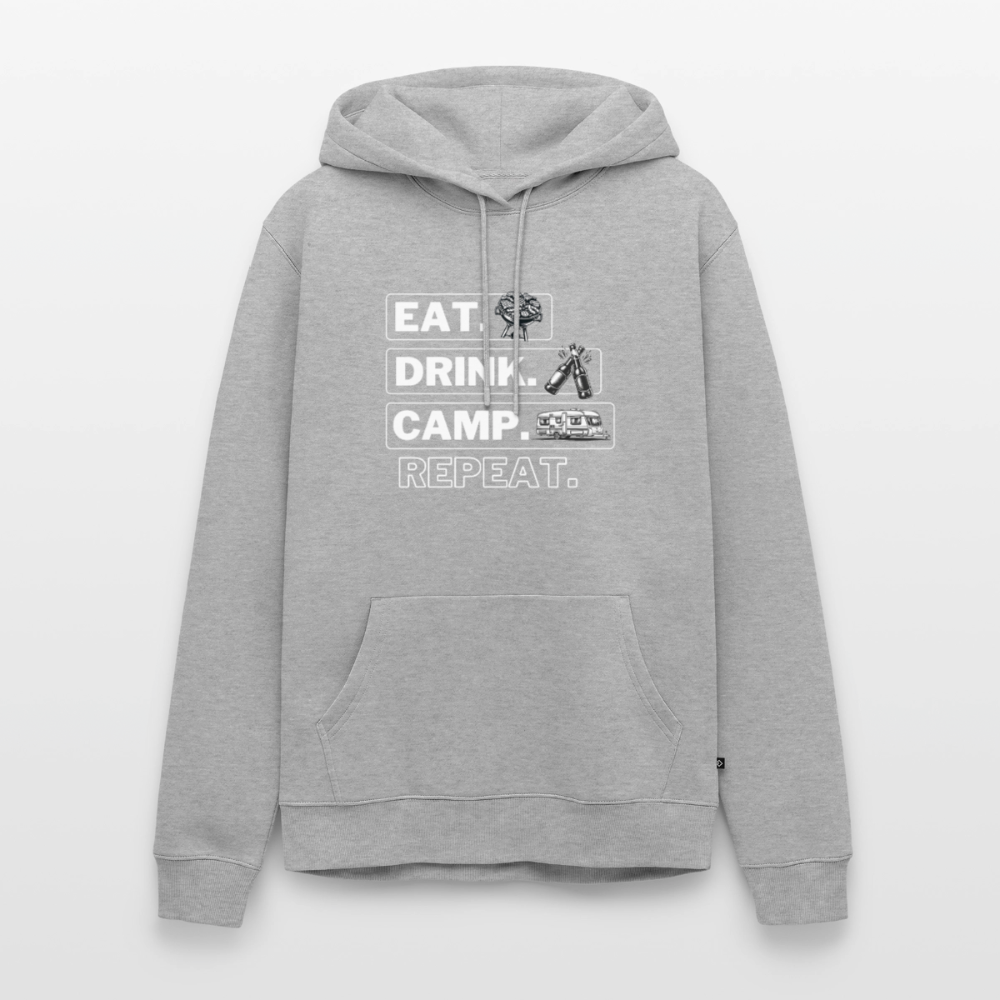 Eat Drink Camp - Herren Camping Hoodie - Wohnwagen - Grau meliert