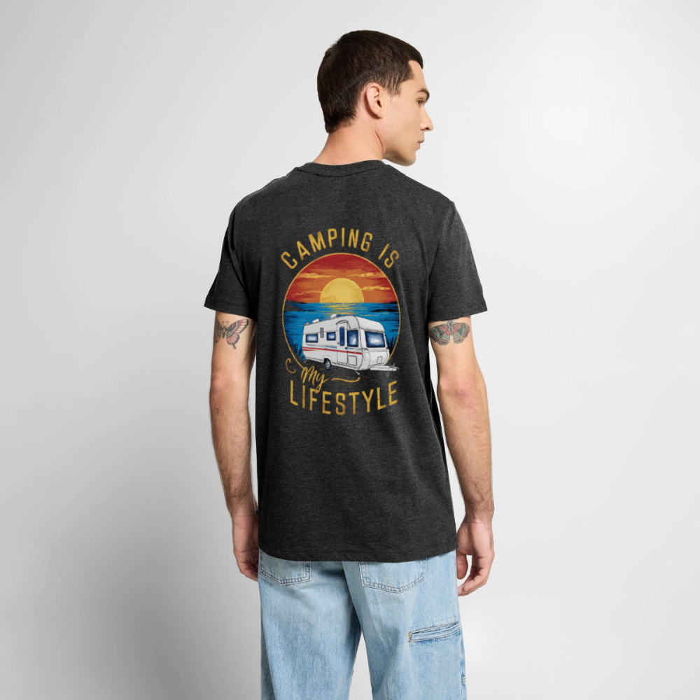 Camping my Lifestyle - Herren Camping T-Shirt - Anthrazit meliert
