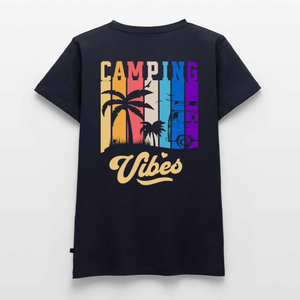 Camping Vibes - Damen Camping T-Shirt - Navy