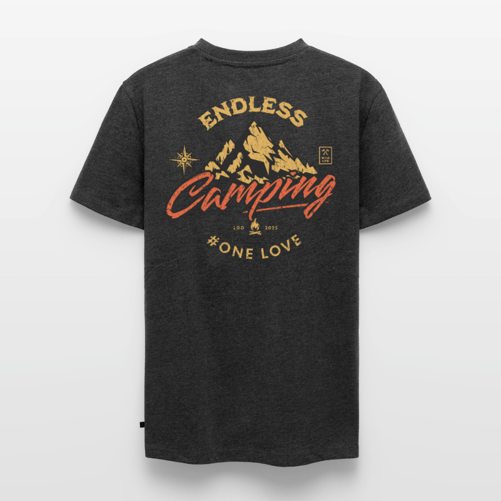 Endless Camping - Herren Camping T-Shirt - Anthrazit meliert