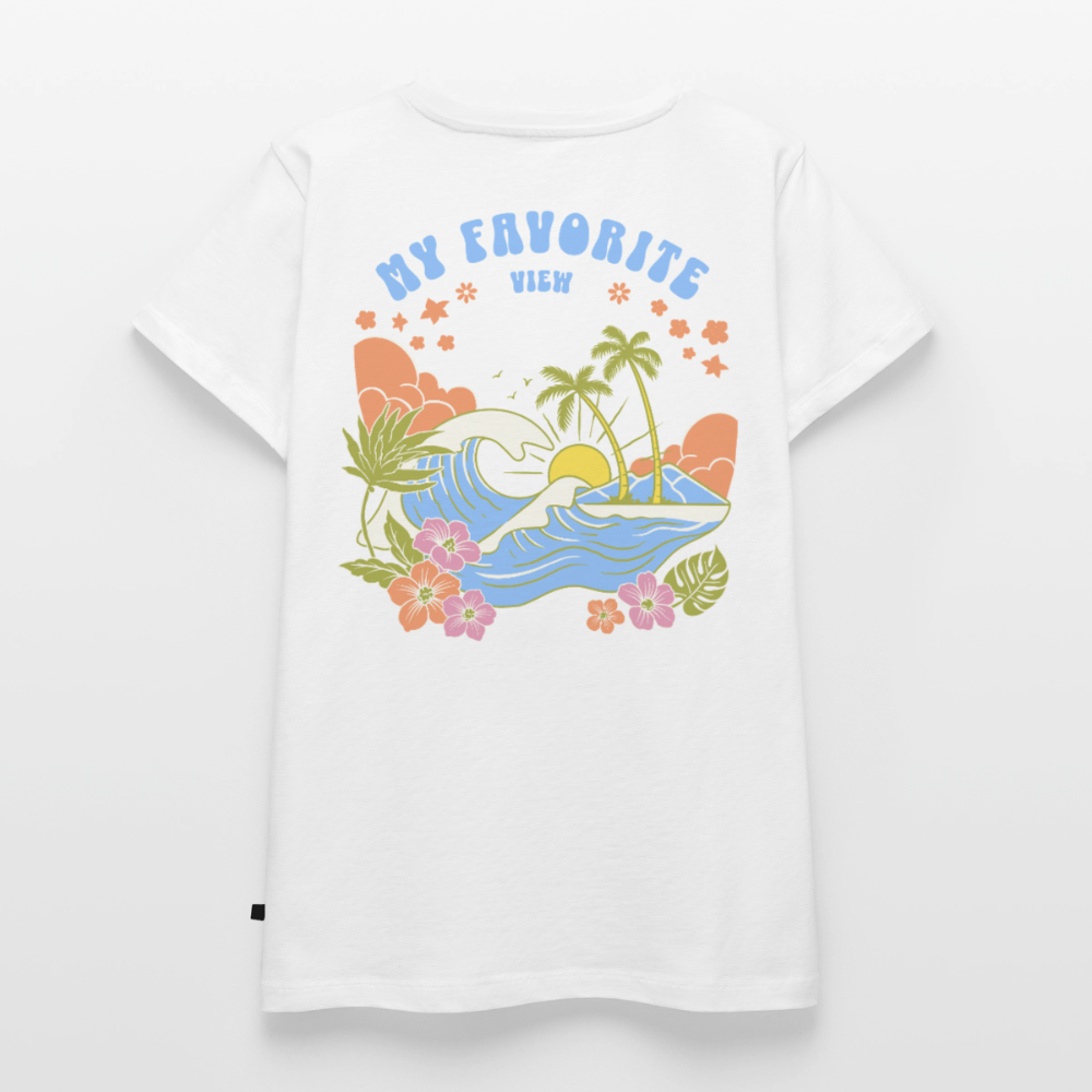 My Favorite View – Damen Camping T-Shirt - Weiß