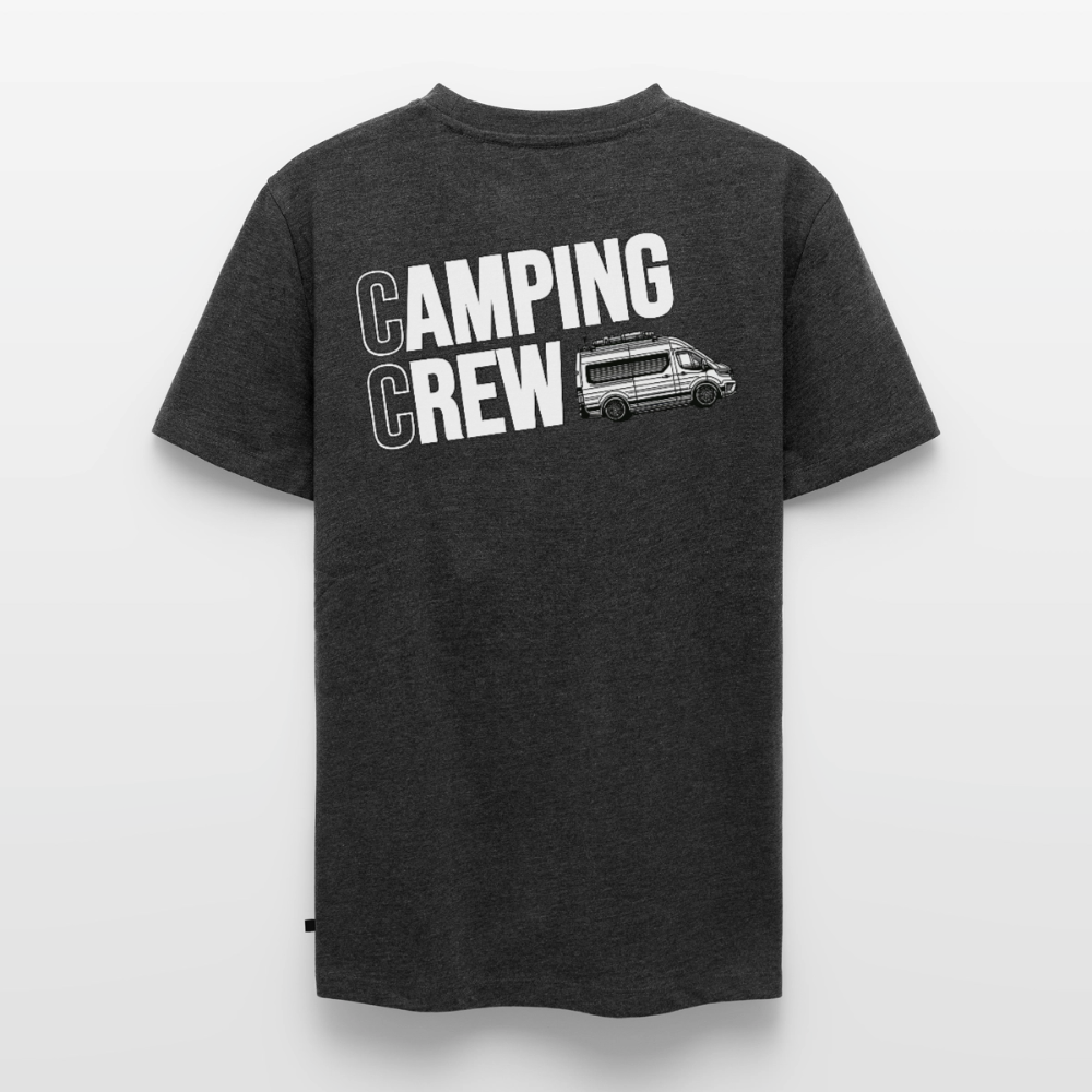 Vanlife Camping Crew - Herren Camping T-Shirt - Rückendruck - Anthrazit meliert