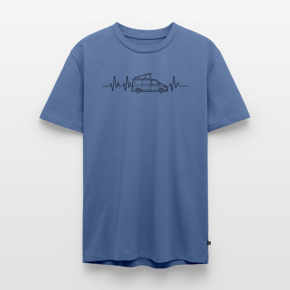 Herzschlag EKG Bulli - Herren Camping T-Shirt - Taubenblau