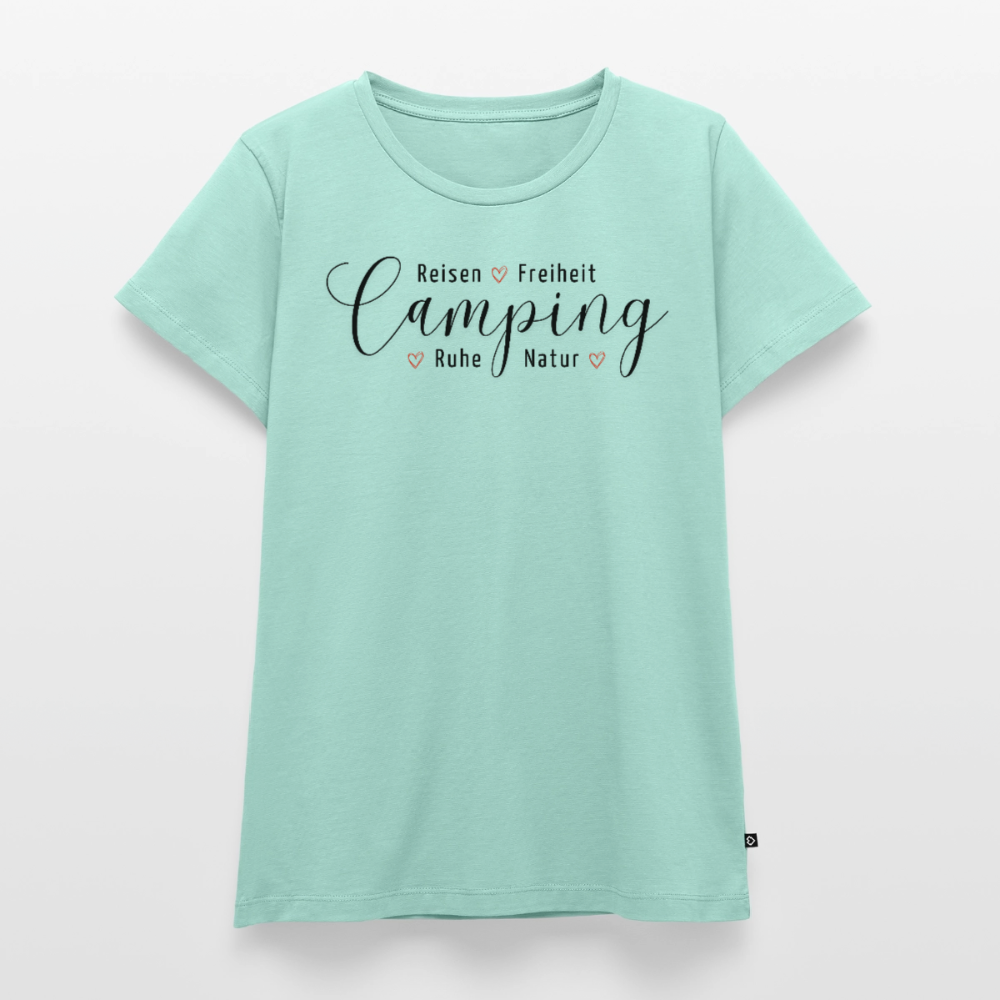Camping Lifestyle Liebe - Damen Camping T-Shirt - Mint
