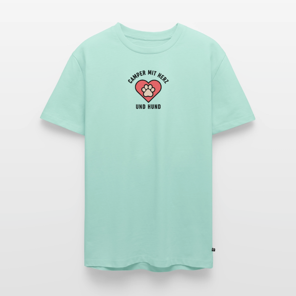 Herz und Hund - Herren Camping T-Shirt - Mint