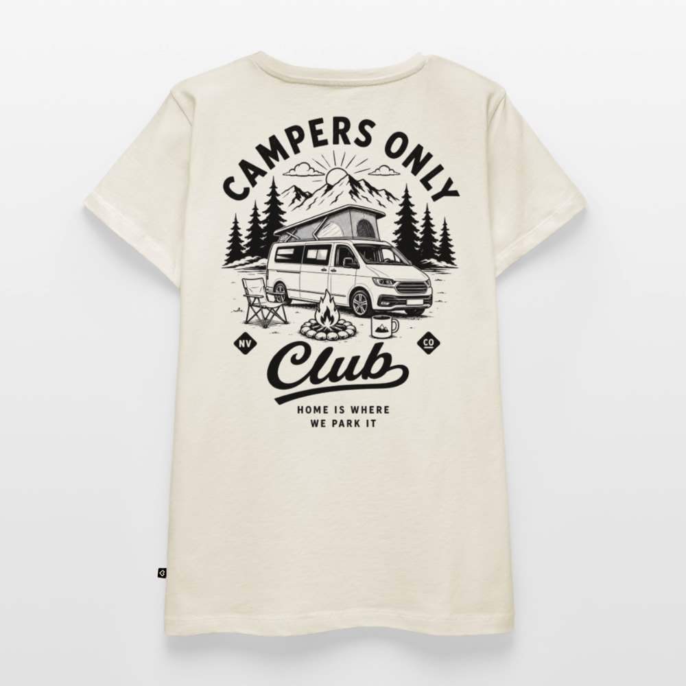 Campers Only Club - Herren Camping T-Shirt - Bulli - Naturweiß