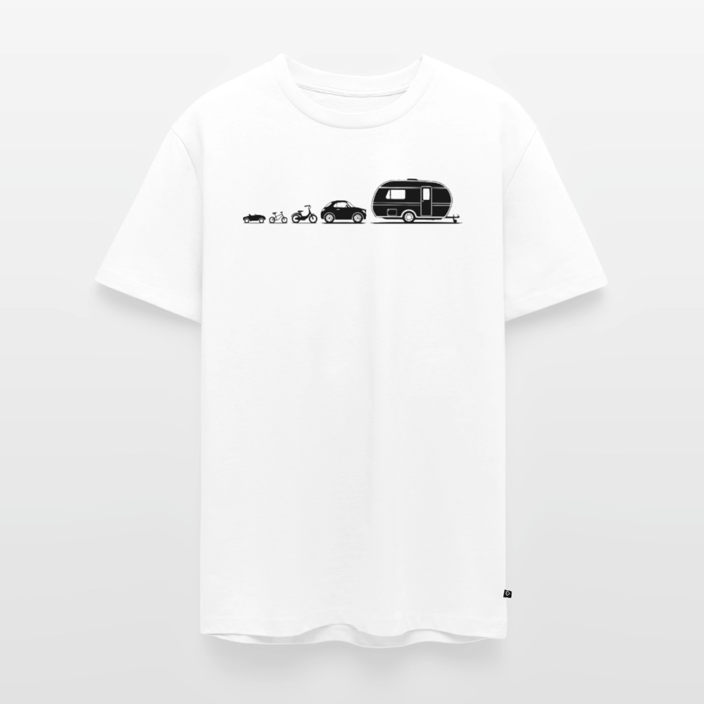 Evolution Wohnwagen - Herren Camping T-Shirt - Weiß