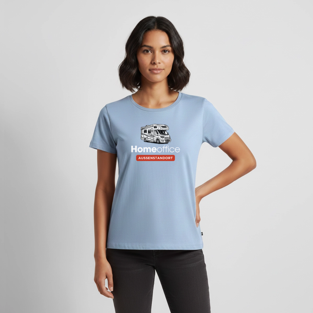 Wohnmobil Homeoffice - Damen Camping T-Shirt - Hellblau