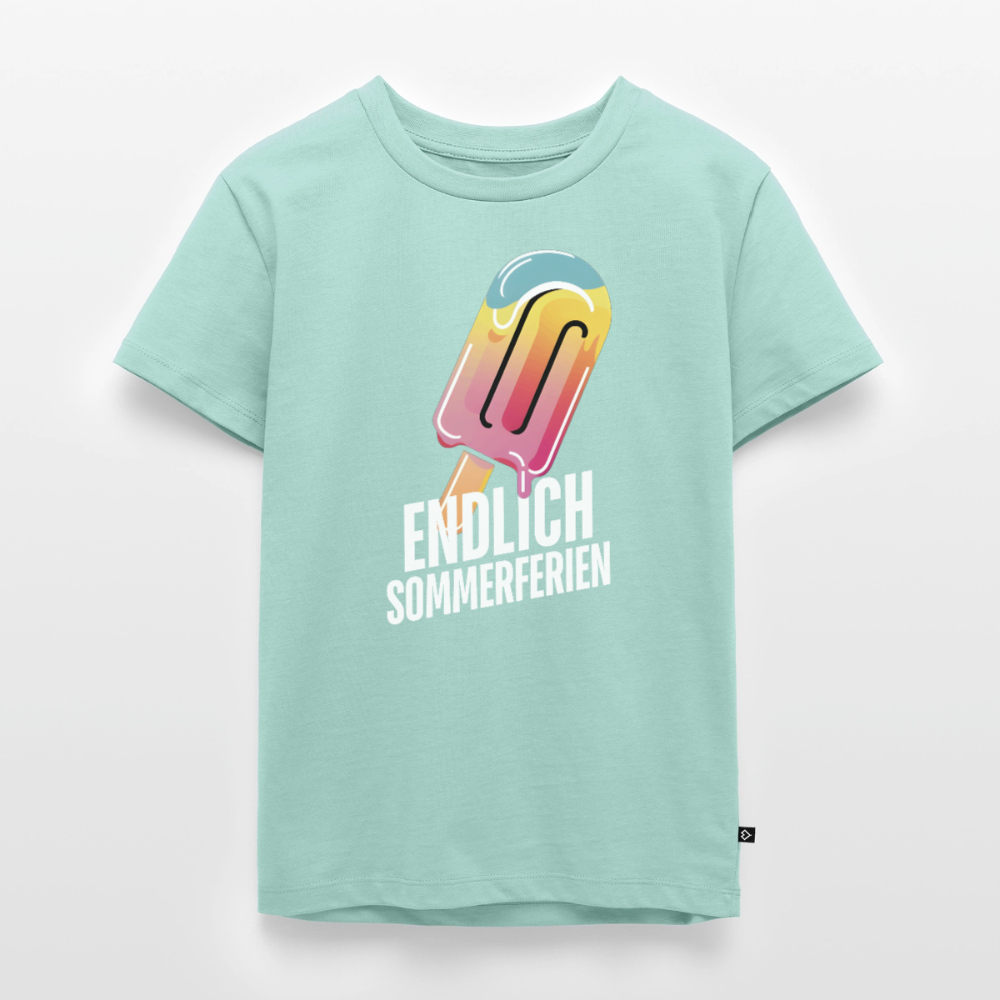 Endlich Sommerferien - Kinder Camping T-Shirt - Mint