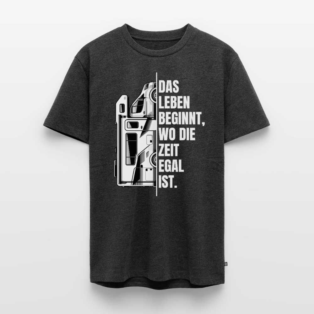 Camping ist Zeitlos - Herren Camping T-Shirt - Wohnmobil - Anthrazit meliert