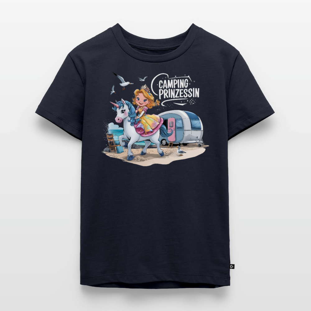 Camping Prinzessin - Kinder Camping T-Shirt - Navy