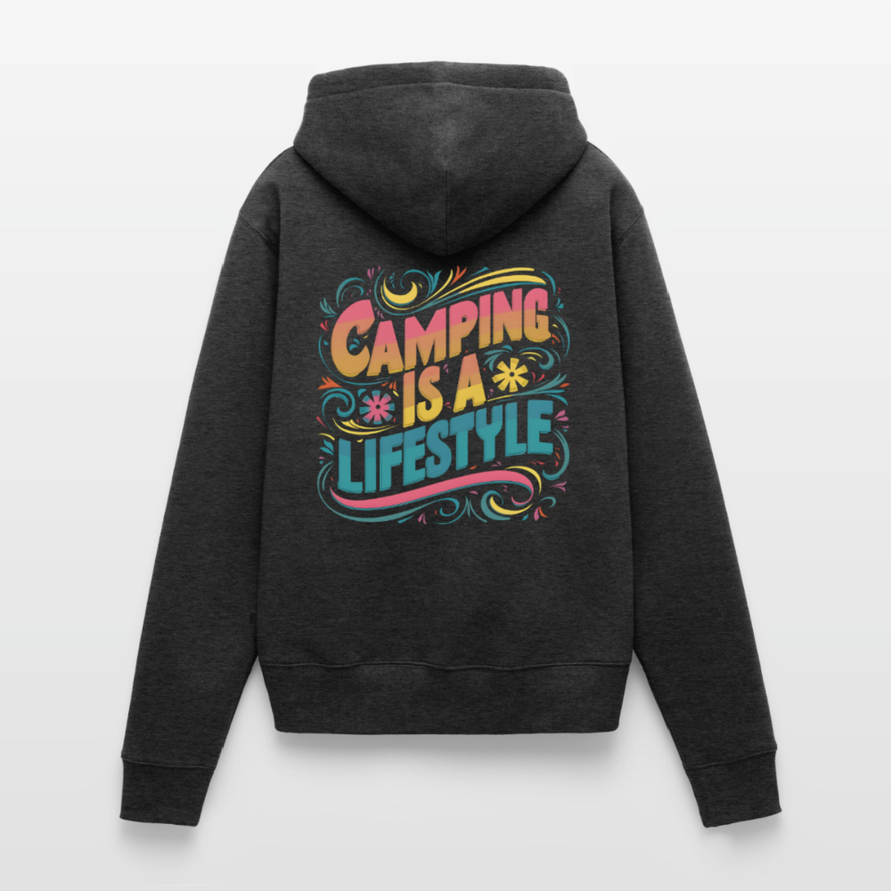 My Lifestyle - Damen Camping Hoodie - Anthrazit meliert