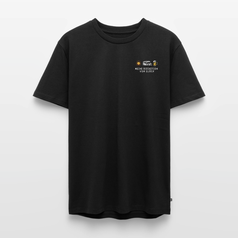 Definition von Glück - Herren Camping T-Shirt - Van - Schwarz