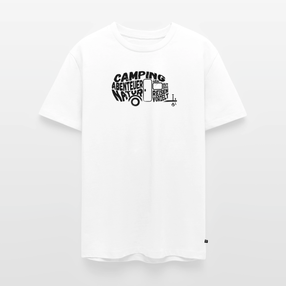 Camping Typografie - Wohnwagen - Herren Camping T-Shirt - Weiß