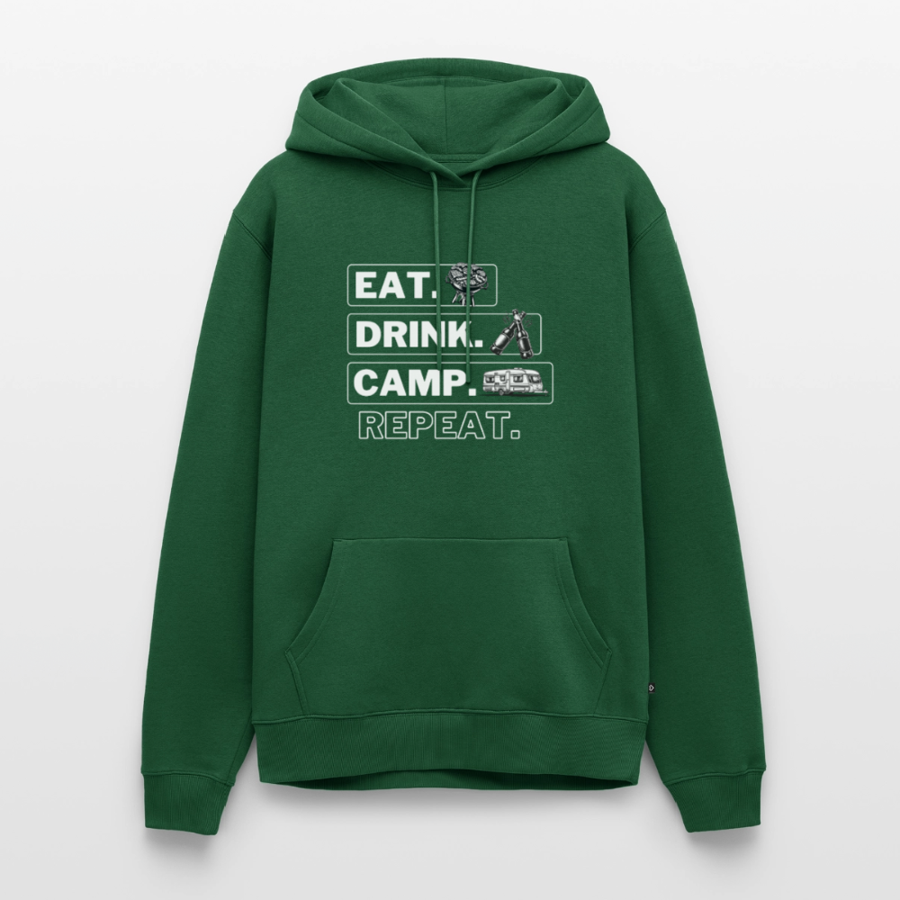 Eat Drink Camp - Herren Camping Hoodie - Wohnwagen - Flaschengrün