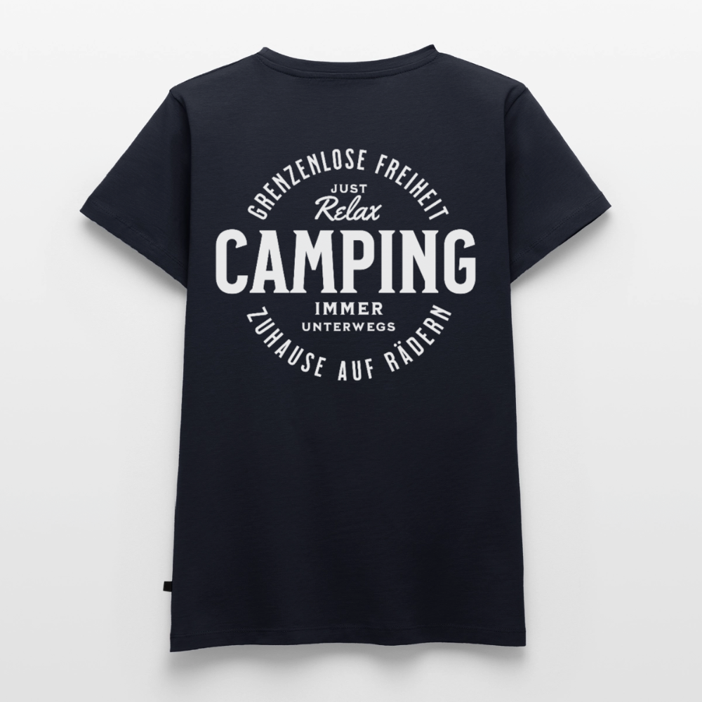 Grenzenlose Freiheit - Damen Camping T-Shirt - Navy