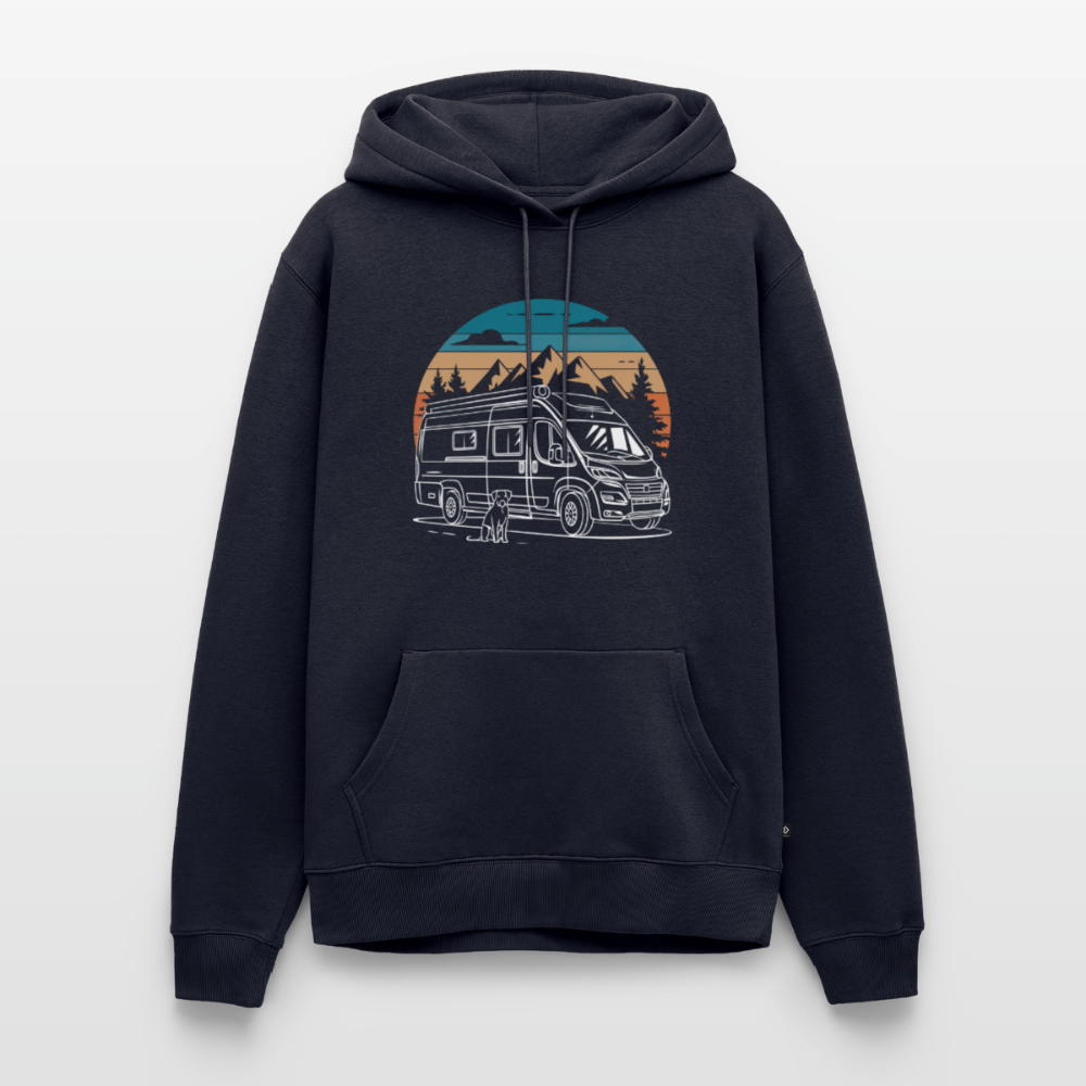 Vanlife mit Hund - Herren Camping Hoodie - Navy