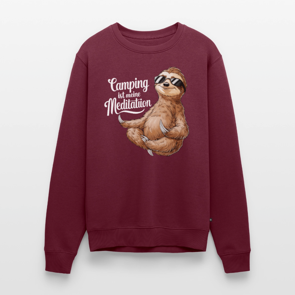 Camping ist Meditation - Herren Camping Sweatshirt - Burgunderrot