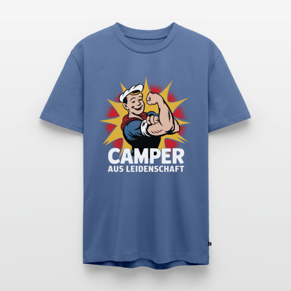 Camper aus Leidenschaft - Herren Camping T-Shirt - Taubenblau