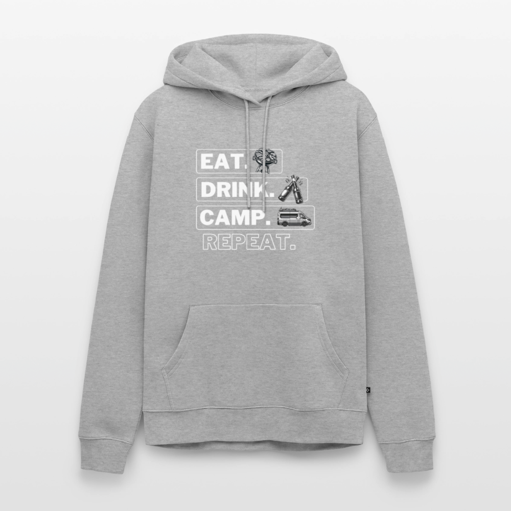 Eat Drink Camp - Herren Camping Hoodie - Vanlife - Grau meliert