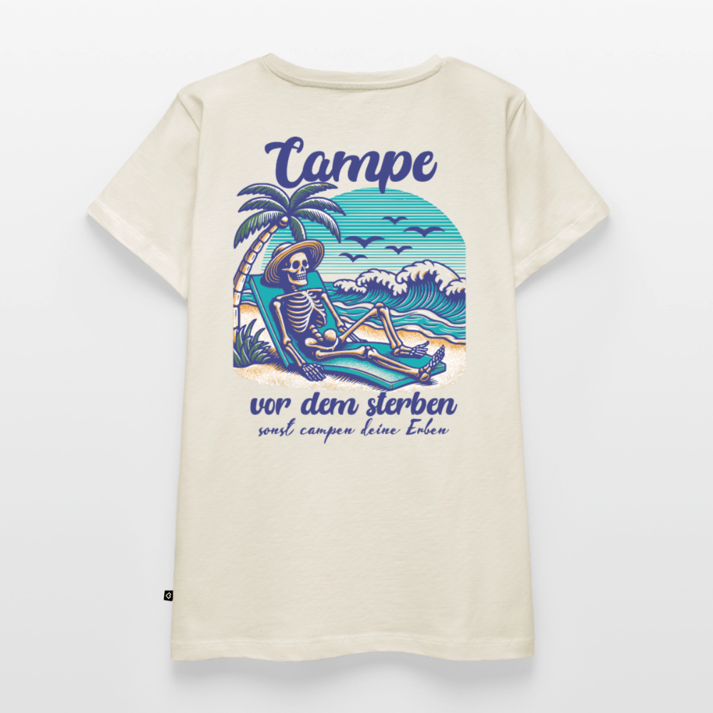 Campe Jetzt - Damen Camping T-Shirt - Naturweiß