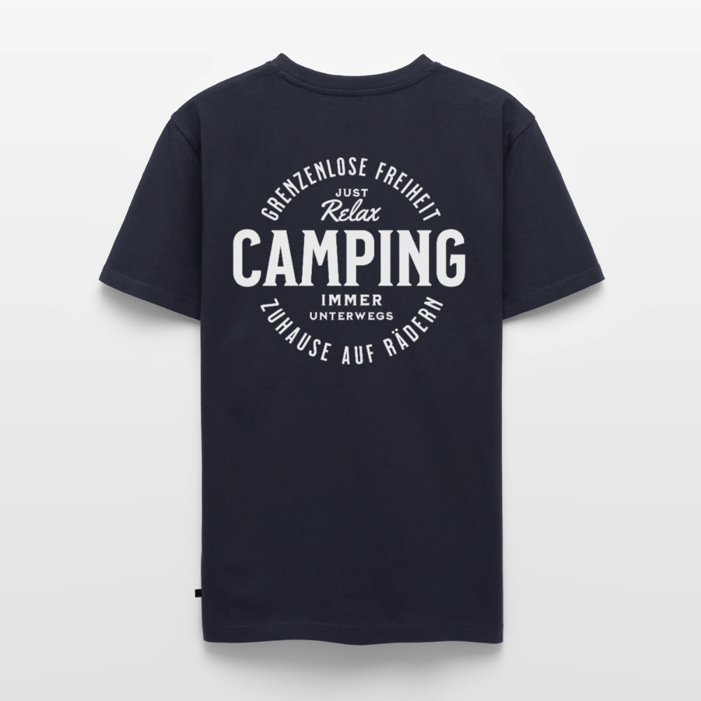Grenzenlose Freiheit - Herren Camping T-Shirt - Navy