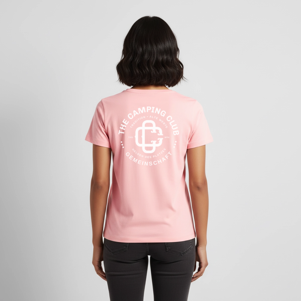 Camping Club - Damen Camping T-Shirt - Rosa