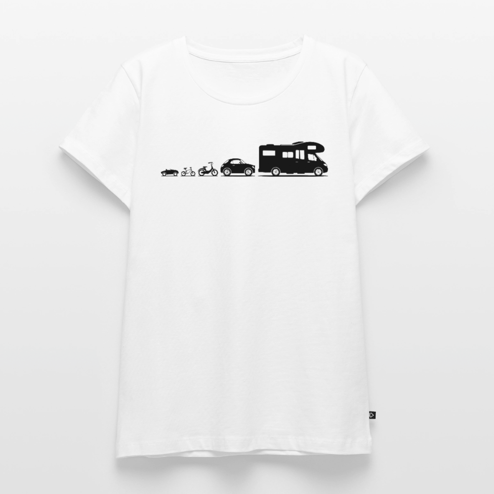 Evolution Wohnmobil - Damen Camping T-Shirt - Weiß