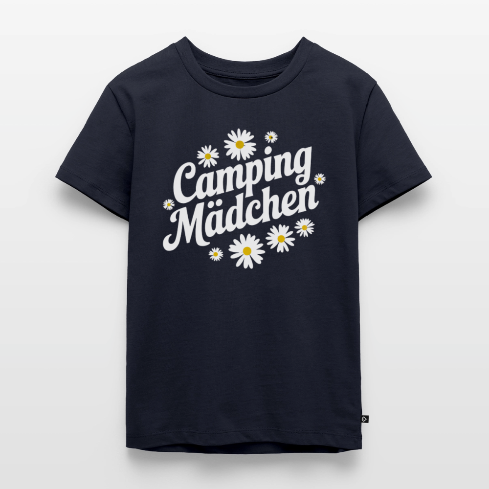 Camping Mädchen - Kinder Camping T-Shirt - Navy