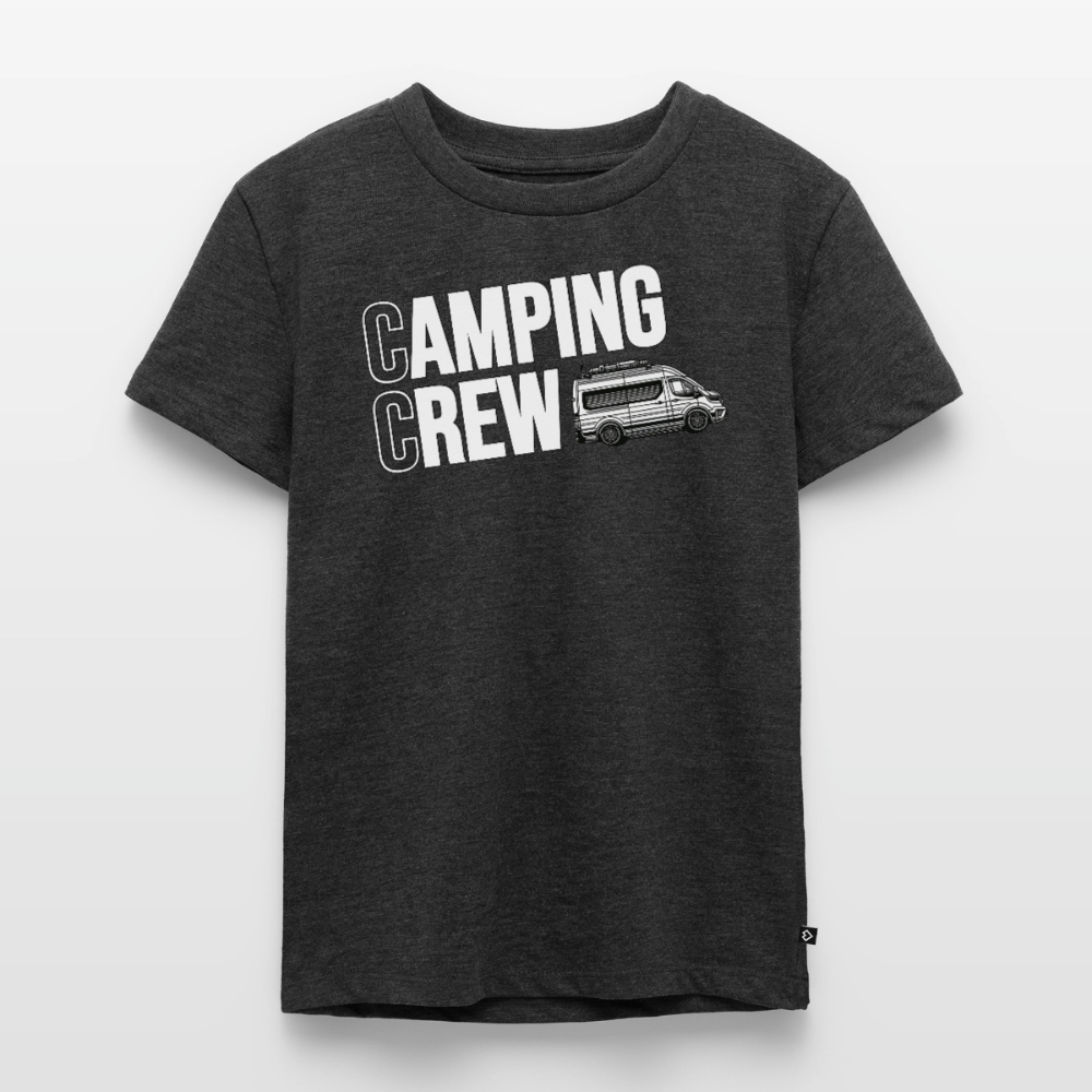 Vanlife Camping Crew - Kinder Camping T-Shirt - Anthrazit meliert