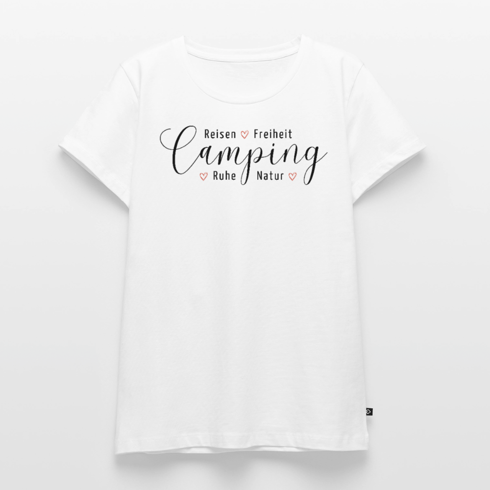 Camping Lifestyle Liebe - Damen Camping T-Shirt - Weiß