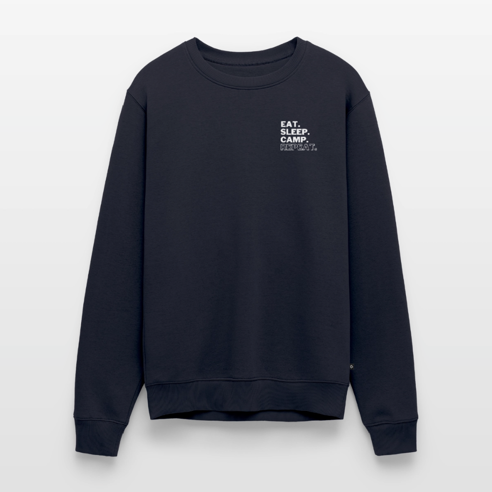 Eat Sleep Camp Repeat - Herren Camping Sweatshirt - Navy