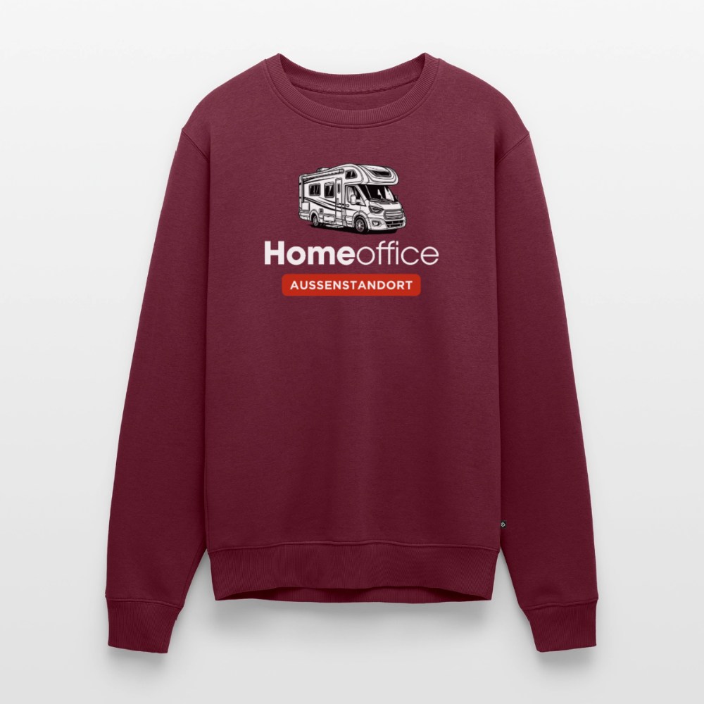 Wohnmobil Homeoffice - Herren Camping Sweatshirt - Burgunderrot